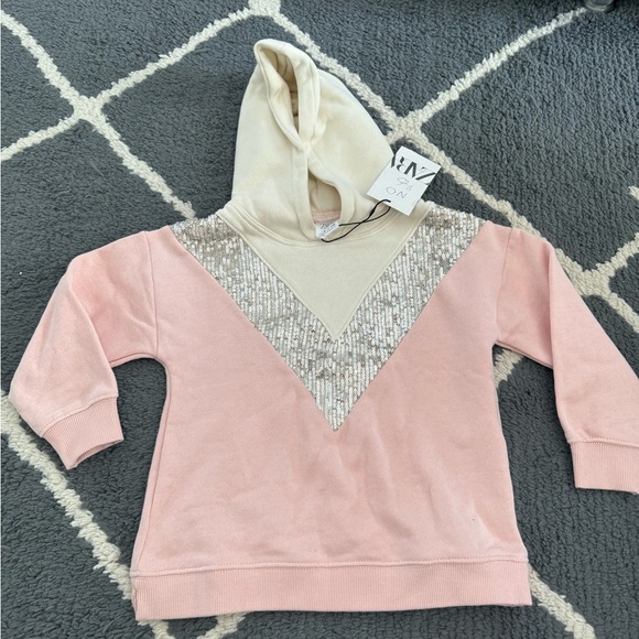 Zara Kids Sequin Colorblock Sweatshirt - Picture 2 of 5